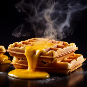 waffles com queijo