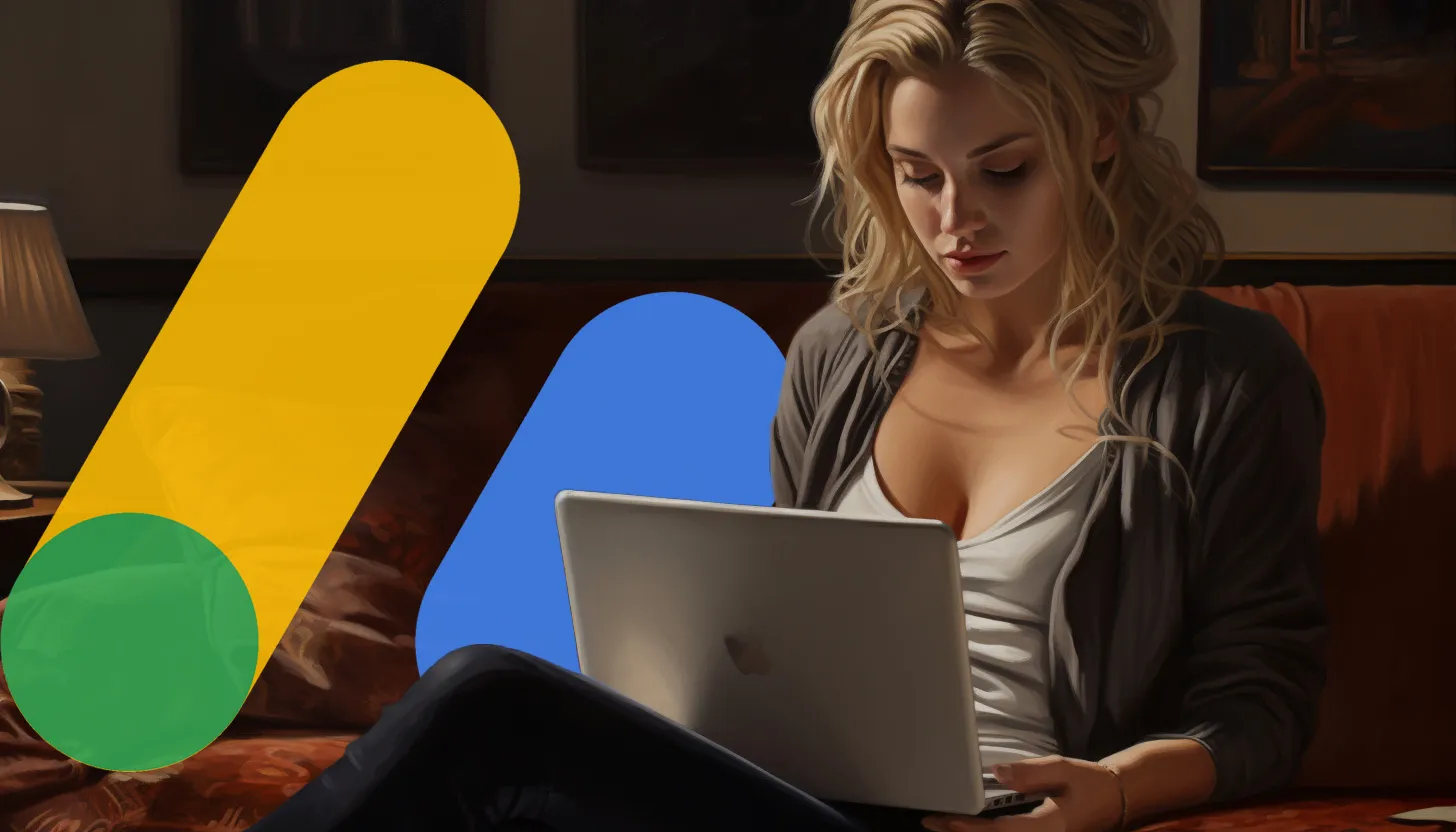 mulher com laptop
