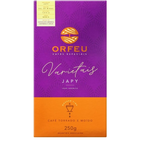 Café Japy Orfeu Torrado e Moído 100% Arabica, 250g